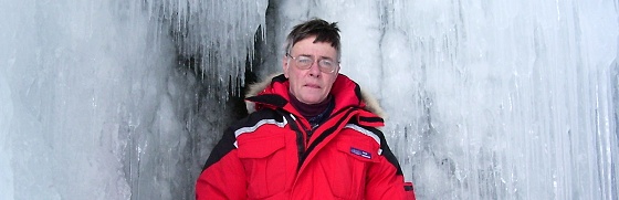 Bill Cain during the tour in Siberia / lake Baikal in winter