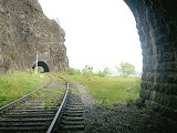 Round baikal railway - view out from the tunnel