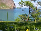 Uzuri - the only shallow bay on the eastern shore of Olkhon