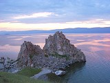 Burkhan Cape (burkhan rock, shaman stone and even stone temple) - the holy place of Baikal lake - there is a cave by the foot of the rock that was considered to be the home of the spirit of Olkhon island