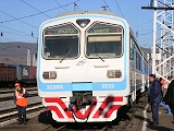 Electric Circumbaikal train in Sludyanka