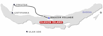 Map of Olkhon Island