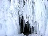 Tour to Baikal in winter - Tour to Olkhon: Cave at Khoboy cape - the northern tip of the island